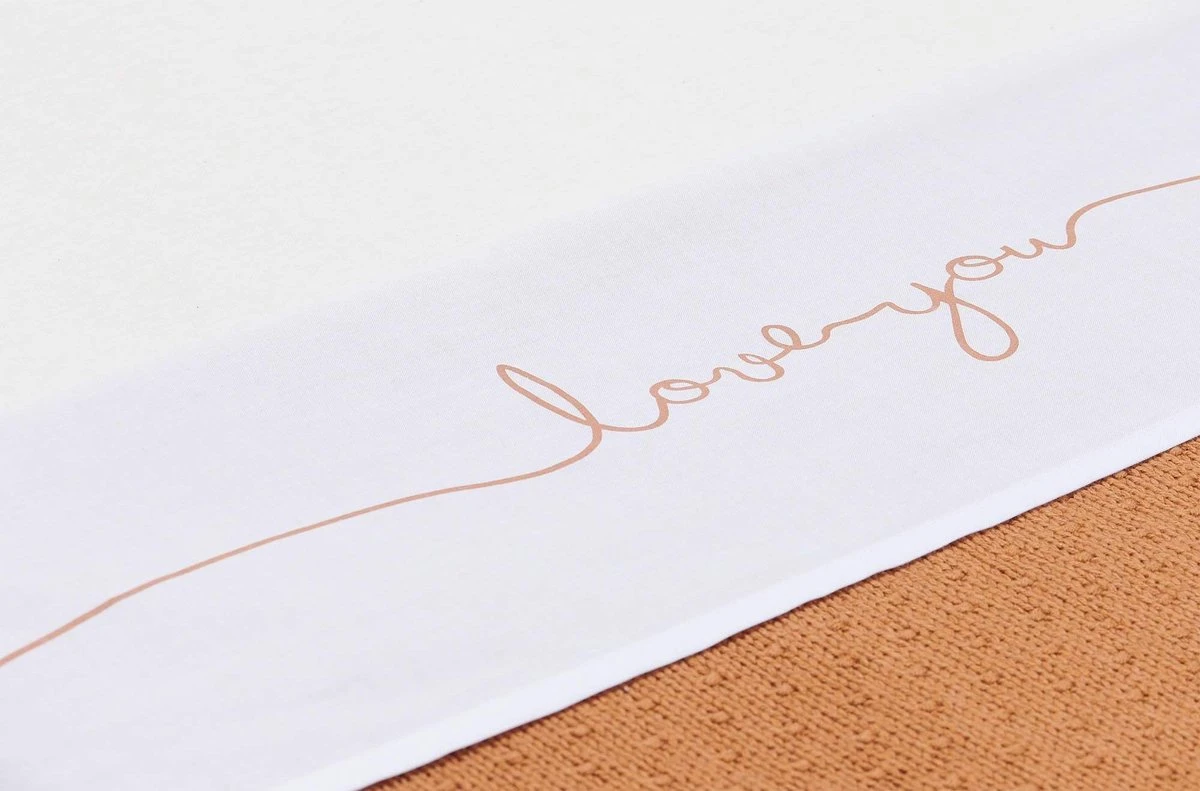 Jollein Baby Laken Ledikant 120x150cm Love You - Caramel - Afbeelding 16