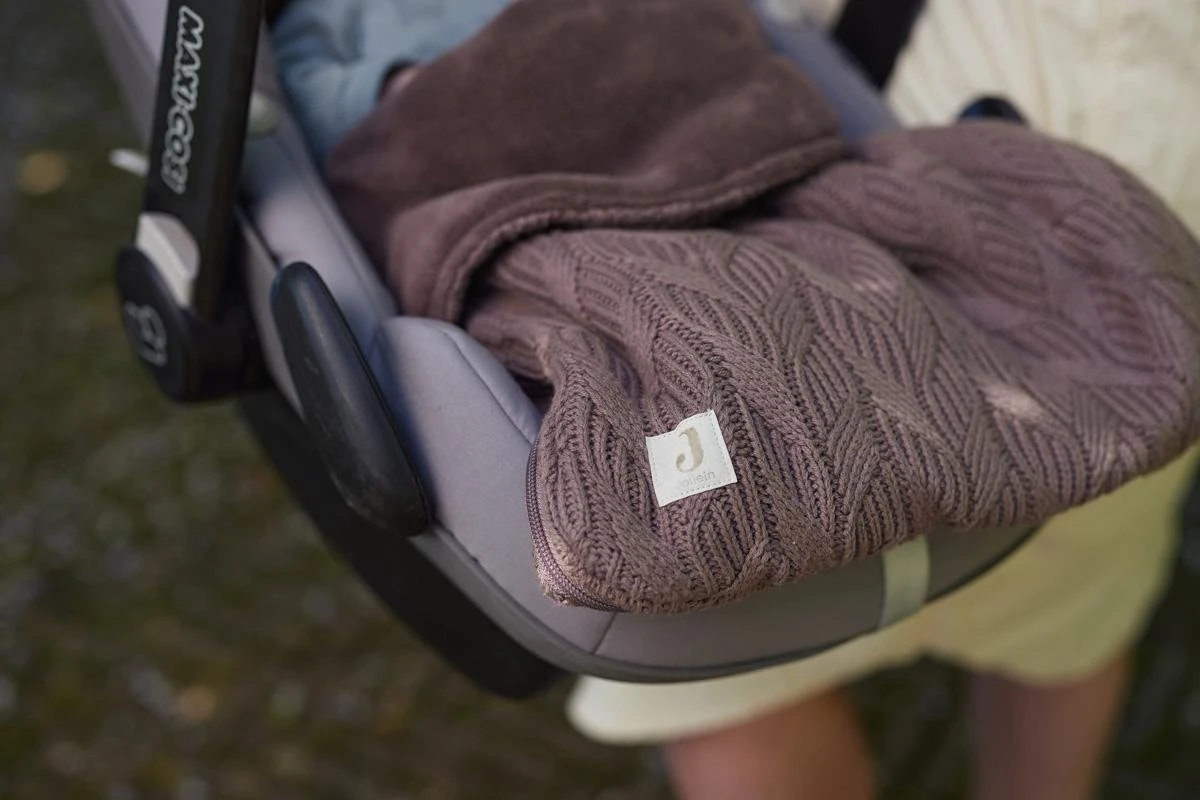 Jollein Voetenzak Voor Autostoel & Kinderwagen - Spring Knit - Chestnut - Afbeelding 11