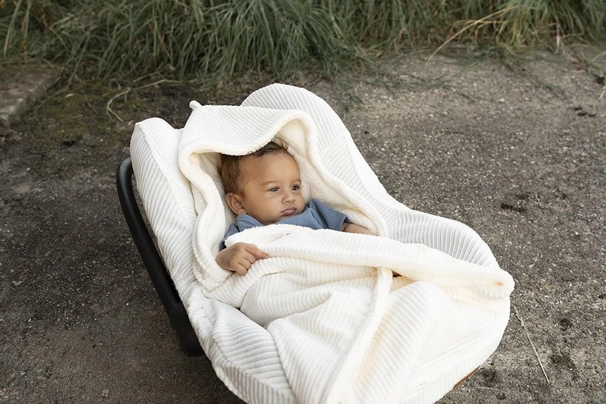 Baby's Only Wikkeldeken - Omslagdoek Baby Sense - Teddy Voering - Wit - 75x75 Cm - Geschikt Voor Drie- En Vijfpuntsgordel - Afbeelding 8