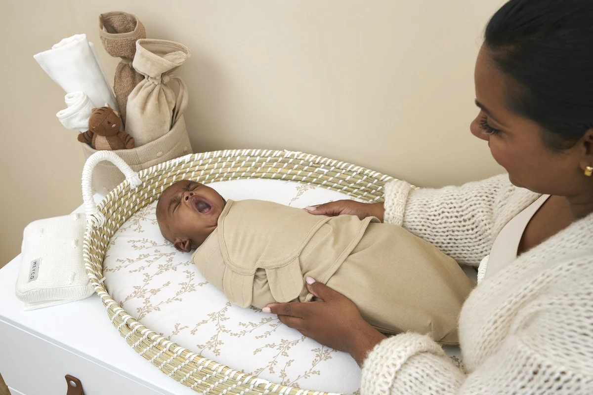 SwaddleMeyco Inbakerdoek Branches/Uni - 2-pack - Sand - 4-6 Maanden - Afbeelding 3