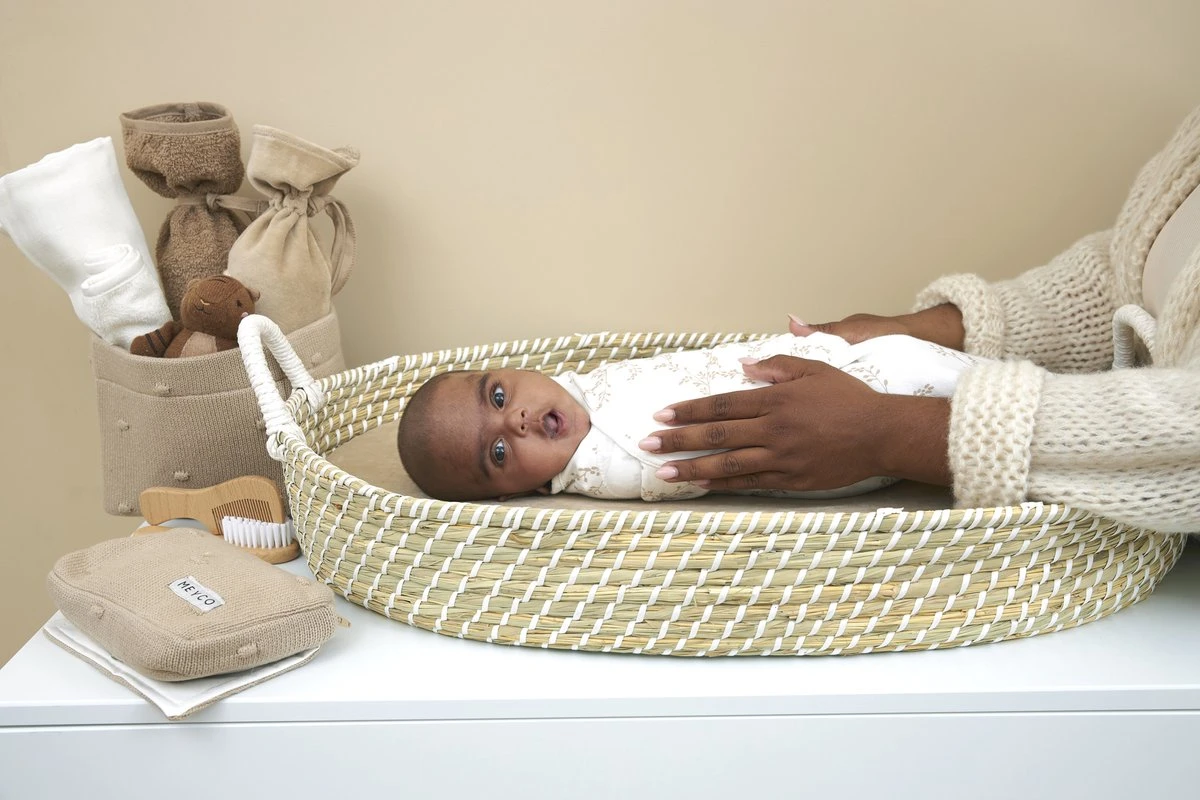 SwaddleMeyco Inbakerdoek Branches/Uni - 2-pack - Sand - 4-6 Maanden - Afbeelding 6