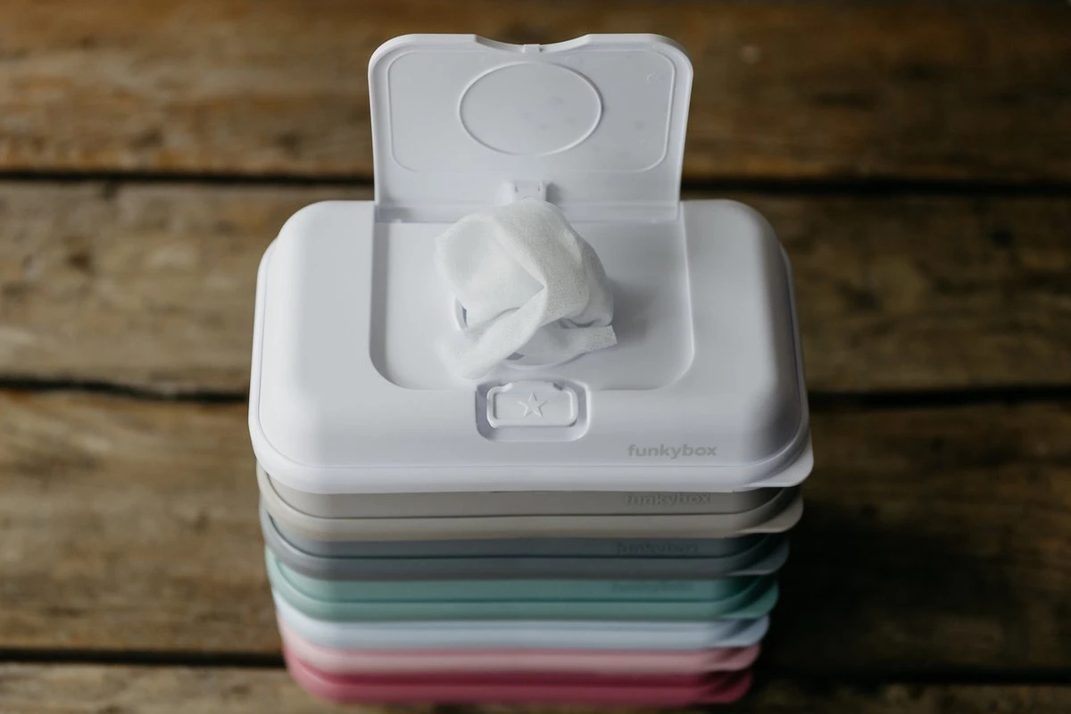 Funkybox - Billendoekjes Doosje - To Go - Grey - Little Stars - Afbeelding 2