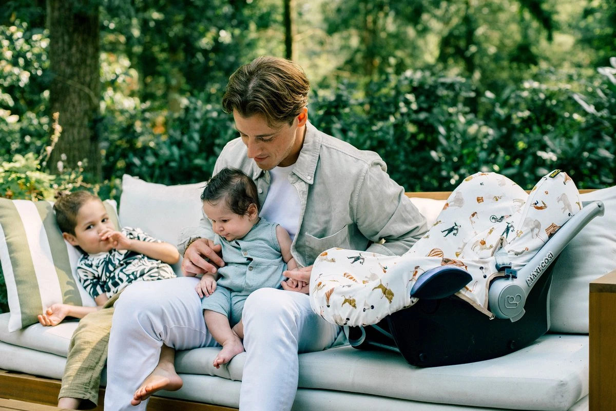 Ukje Maxi Cosi Hoes - Geschikt Voor Maxi Cosi Cabriofix Pebble Citi - Hoes - Autostoelhoes Groep 0 - Zomerhoes - Perfect Fit - Zand - Afbeelding 8