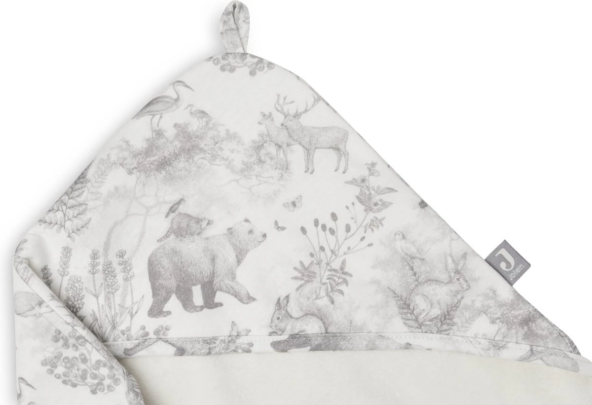 Jollein Badcape 75x75cm Pimpelmees - Forest Animals - Afbeelding 3