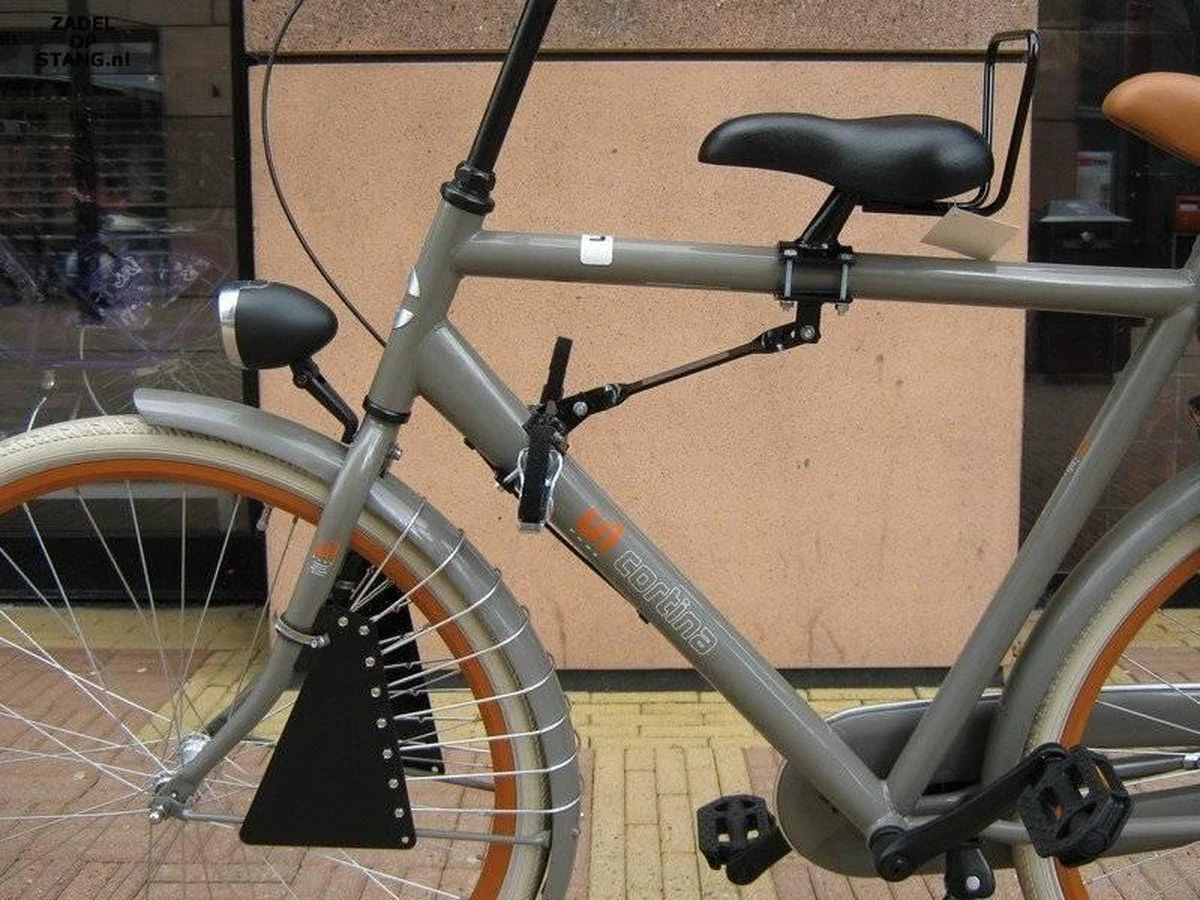 Velo Zadel Op Stang Model 2 - Voor Herenfiets - Met 2 Dunne Stangen - Afbeelding 3