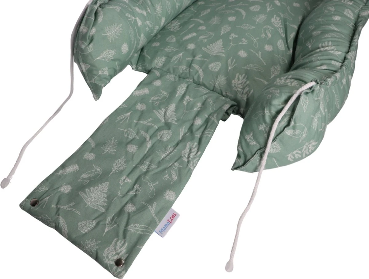 MamaLoes Botanical Stone Green Babynest - Afbeelding 4