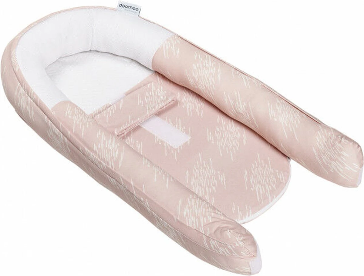 Doomoo Cocoon - Babynestje - Organisch Katoen - 74 X 46 Cm - Misty Pink - Afbeelding 8