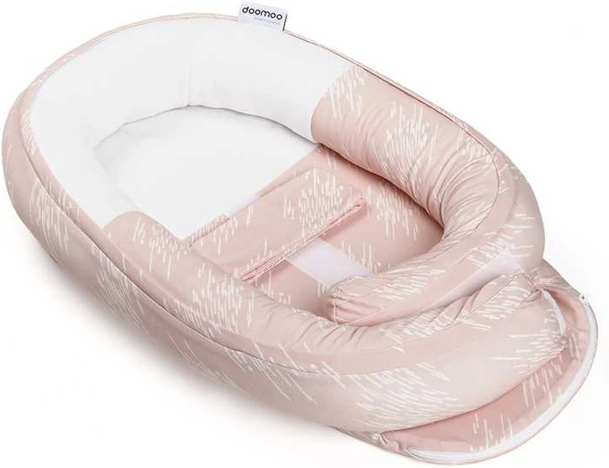 Doomoo Cocoon - Babynestje - Organisch Katoen - 74 X 46 Cm - Misty Pink - Afbeelding 7