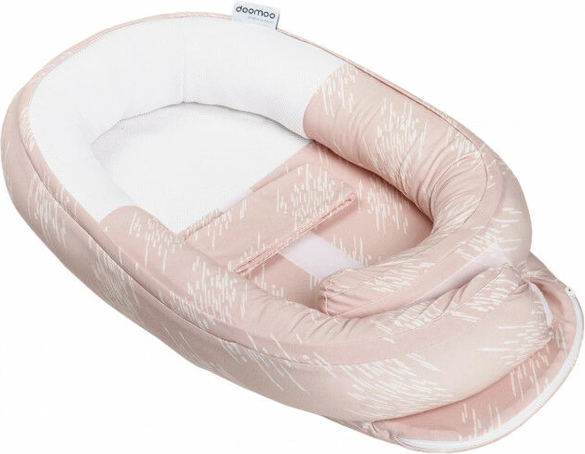Doomoo Cocoon - Babynestje - Organisch Katoen - 74 X 46 Cm - Misty Pink - Afbeelding 10