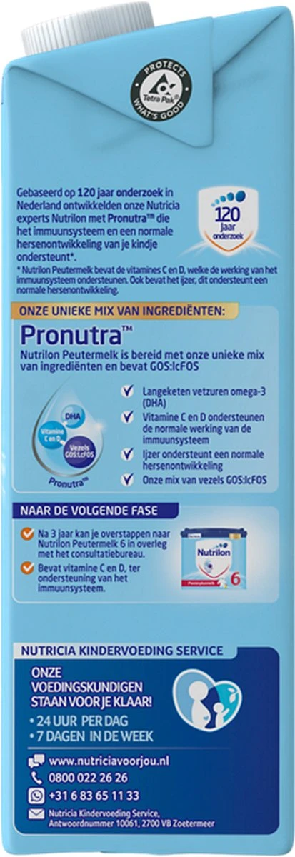 Nutrilon 5 Peutermelk Kant & Klaar - Van 2 Tot 3 Jaar - 4 X 1L - Afbeelding 2