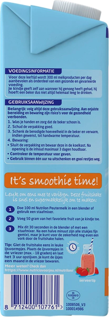 Nutrilon 5 Peutermelk Kant & Klaar - Van 2 Tot 3 Jaar - 4 X 1L - Afbeelding 11