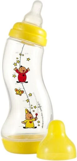 Difrax Fles - S-Fles Natural 0+ Maanden Bumba Banaan Geel - 250 Ml