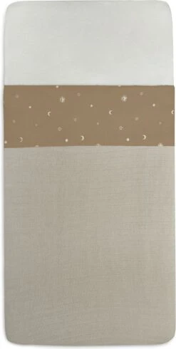 Jollein Baby Laken Wieg 75x100cm Stargaze - Biscuit