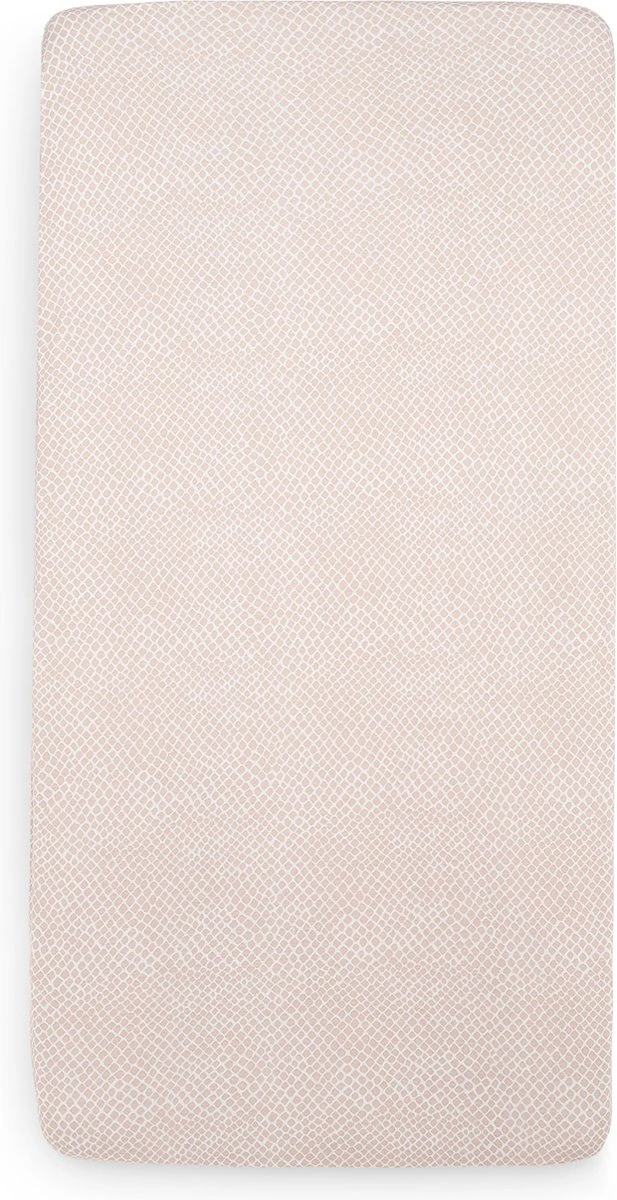 Jollein Baby Hoeslaken Ledikant Jersey 60x120cm Snake - Pale Pink - Afbeelding 4