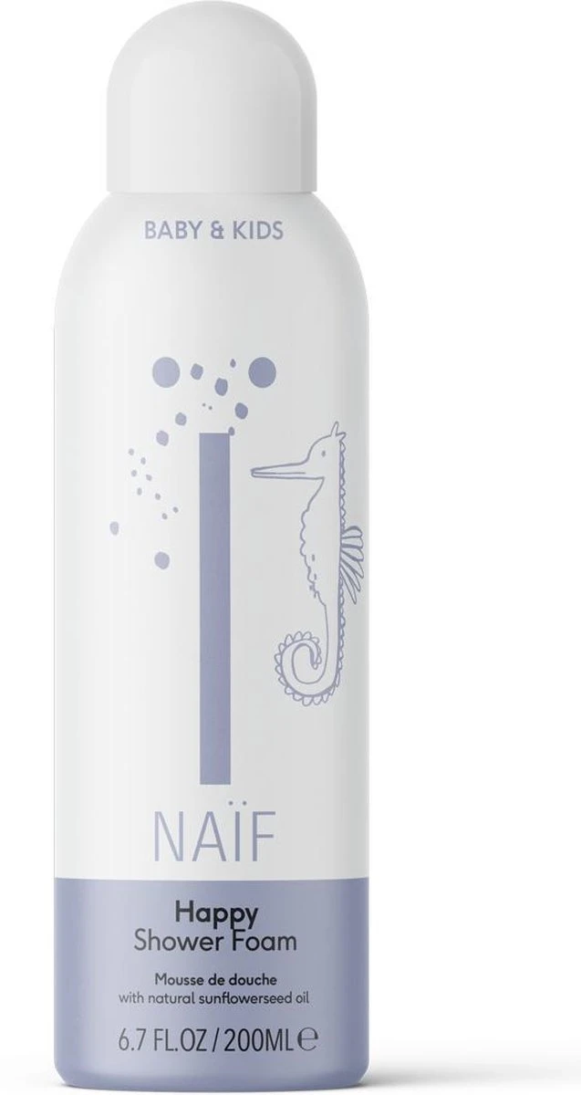 Naïf Happy Doucheschuim - Baby En Kind - 200ml - Met Natuurlijke Ingrediënten