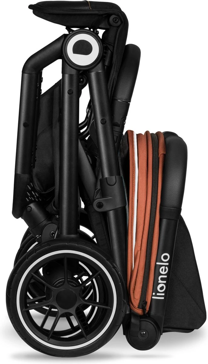 Lionelo Buggy Cloe - Kinderwagen Premium + - Tot 22 Kg - Verstelbare Rugleuning - 5-punts Veiligheidsgordels - Grote Zwenkwielen - Klamboe - Bekerhouder - Lichtgewicht - Compact - Waterdicht - Afbeelding 11