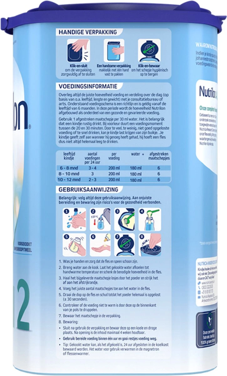 Nutrilon A.R. 2 – Flesvoeding Bij Spugen Vanaf 6 Maanden – 800g - Afbeelding 8