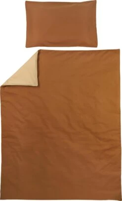 Meyco Uni Dekbedovertrek Peuter - Camel/Warm Sand - 120x150cm