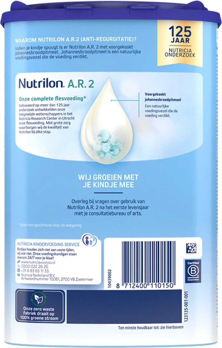 Nutrilon A.R. 2 – Flesvoeding Bij Spugen Vanaf 6 Maanden – 800g - Afbeelding 7