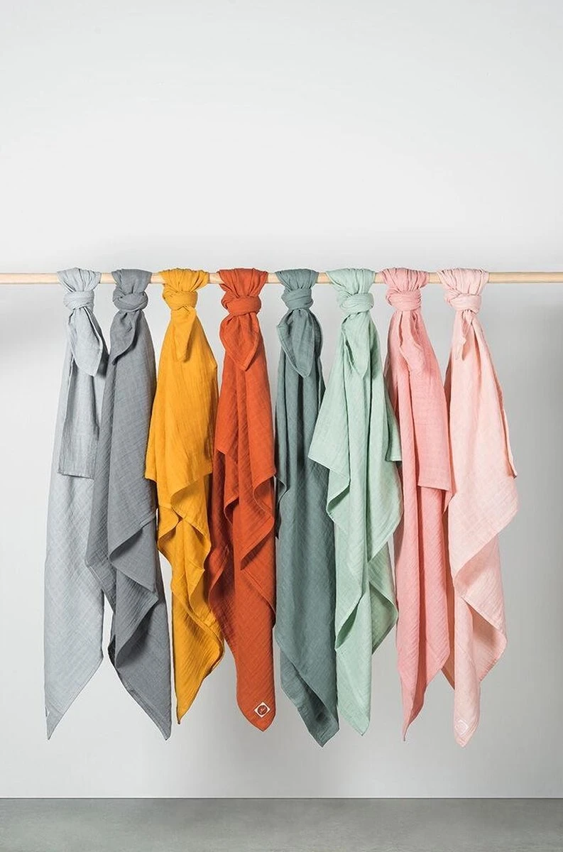 Jollein Hydrofiele Doek Small 70x70cm Bamboe Katoen - Storm Grey - 4 Stuks - Afbeelding 11