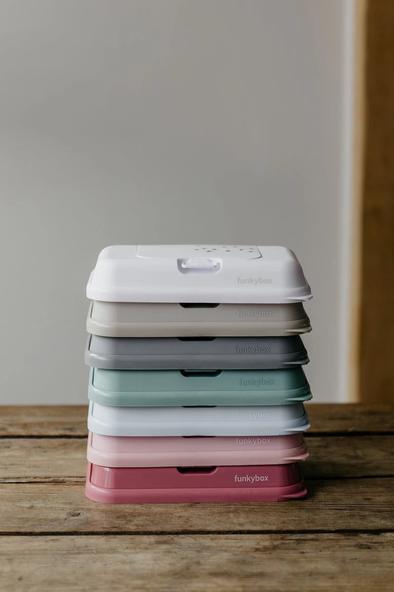 Funkybox - Billendoekjes Doosje - To Go - Grey - Little Stars - Afbeelding 6