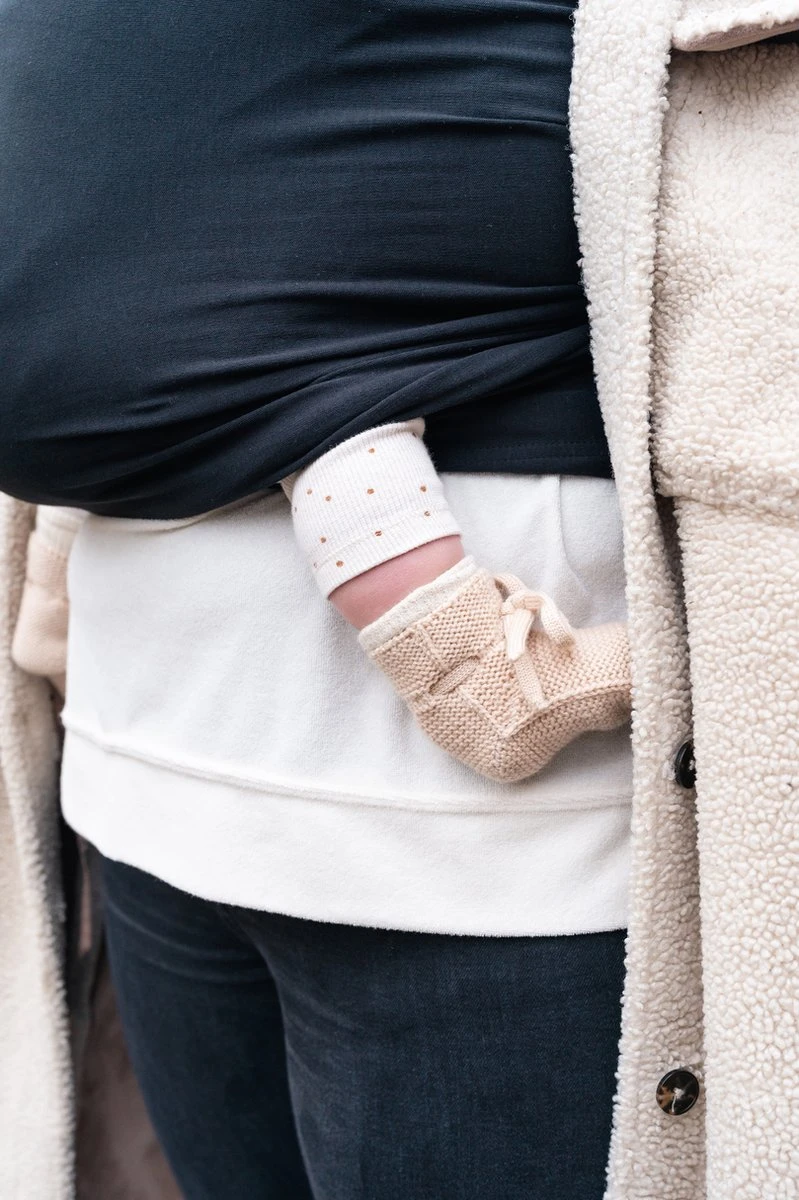 ByKay - Draagdoek - Rekbaar - Black - Maat M - Organic Katoen - Stretchy Wrap Deluxe - 3 Jaar - Buik - Heup - Afbeelding 5