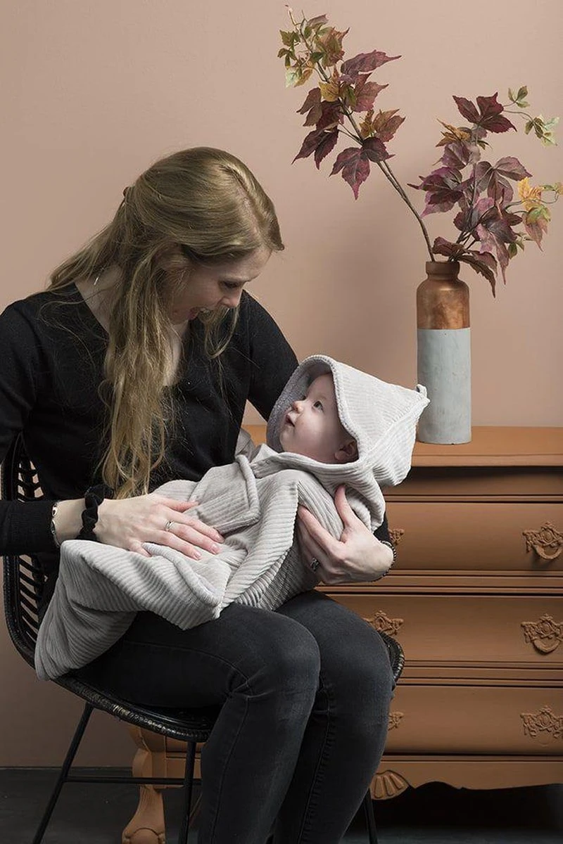 Baby's Only Wikkeldeken - Omslagdoek Baby Sense - Teddy Voering - Wit - 75x75 Cm - Geschikt Voor Drie- En Vijfpuntsgordel - Afbeelding 3