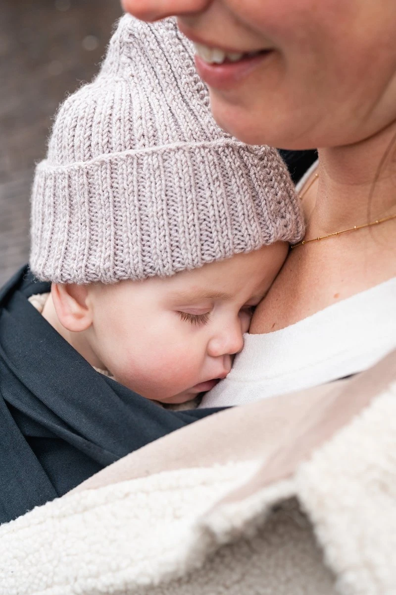 ByKay - Draagdoek - Rekbaar - Black - Maat M - Organic Katoen - Stretchy Wrap Deluxe - 3 Jaar - Buik - Heup - Afbeelding 6