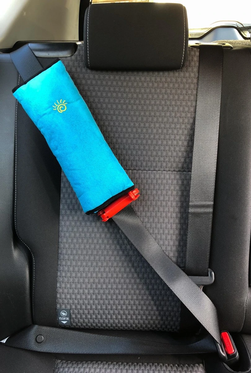 3D Blauwe Gordelkussen Of Slaapkussen Als Reiskussen In De Auto. Dit Kussen Is De Beschermer Van Riem/Gordel, Nek, Hoofd En Kind Bij Het Slapen - Afbeelding 5