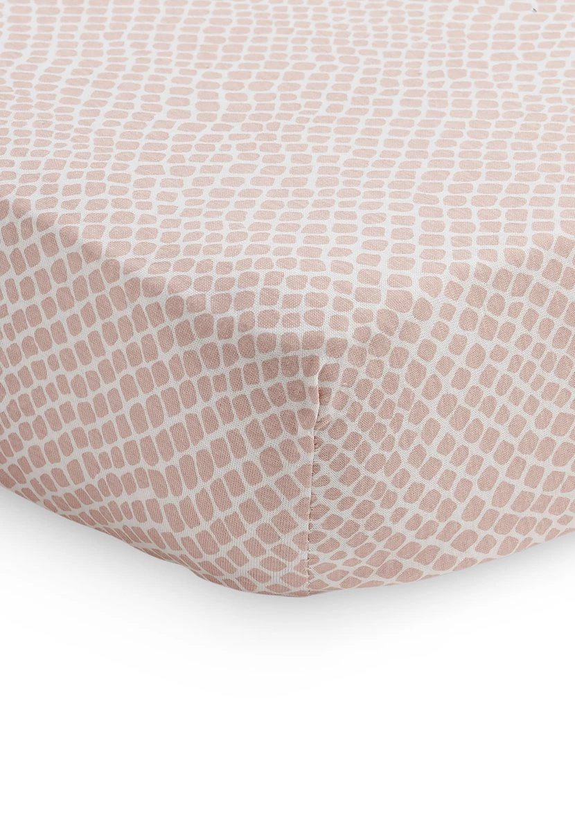 Jollein Baby Hoeslaken Ledikant Jersey 60x120cm Snake - Pale Pink - Afbeelding 6