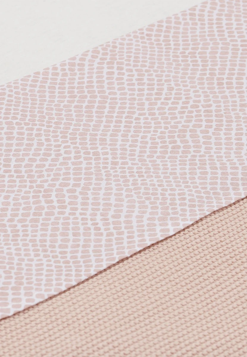 Jollein Baby Laken Wieg 75x100cm Snake - Pale Pink - Afbeelding 6