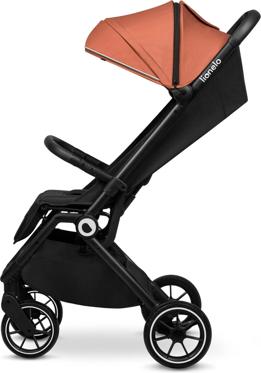 Lionelo Buggy Cloe - Kinderwagen Premium + - Tot 22 Kg - Verstelbare Rugleuning - 5-punts Veiligheidsgordels - Grote Zwenkwielen - Klamboe - Bekerhouder - Lichtgewicht - Compact - Waterdicht - Afbeelding 4