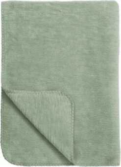 Meyco Uni Wiegdeken - 75x100 Cm - Stone Green
