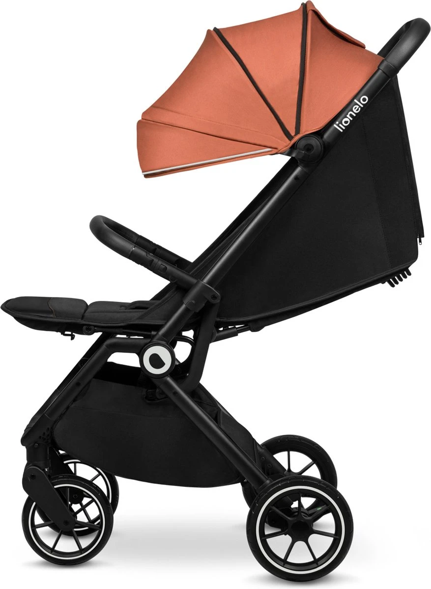 Lionelo Buggy Cloe - Kinderwagen Premium + - Tot 22 Kg - Verstelbare Rugleuning - 5-punts Veiligheidsgordels - Grote Zwenkwielen - Klamboe - Bekerhouder - Lichtgewicht - Compact - Waterdicht - Afbeelding 8
