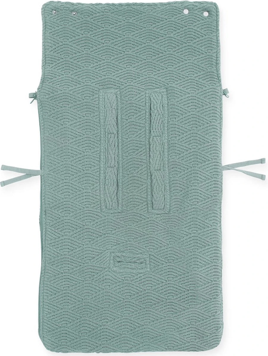 Jollein Voetenzak Voor Autostoel & Kinderwagen - River Knit - Ash Green - Afbeelding 8