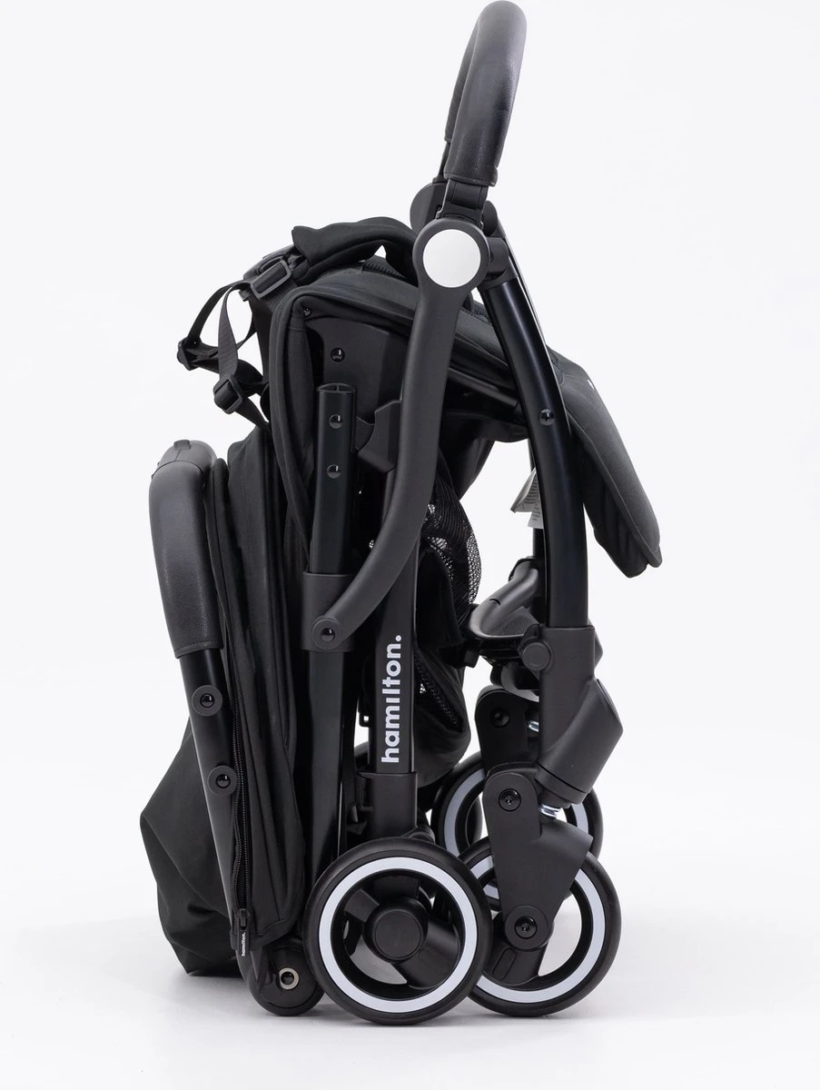Hamilton By Yoop X1 Plus Buggy – Nieuw, Hoger, Uitgebreider 2023 Model – Premium Stroller Met One Hand Folding Technologie – Zwart – Lichte, Verstelbare En Wendbare Kinderwagen Met Vele Gemakken - Afbeelding 11