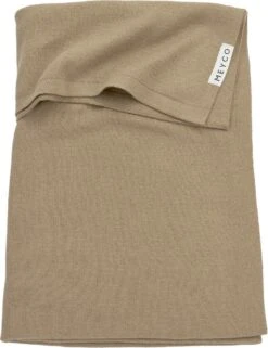 Meyco Wiegdeken Knit Basic - Taupe - 75x100cm