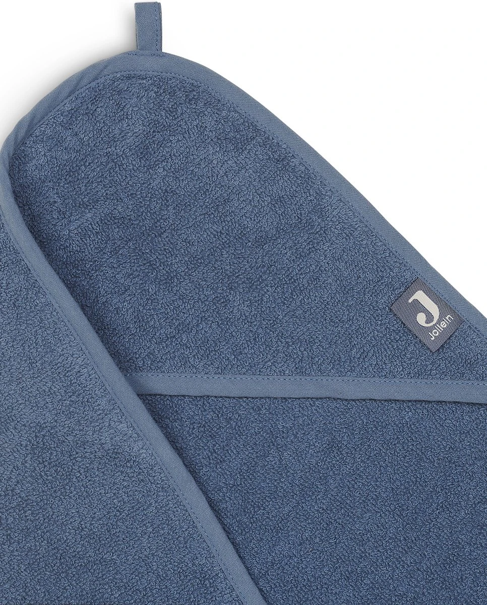 Jollein Badcape Badstof 75x75cm - Jeans Blue - Afbeelding 5